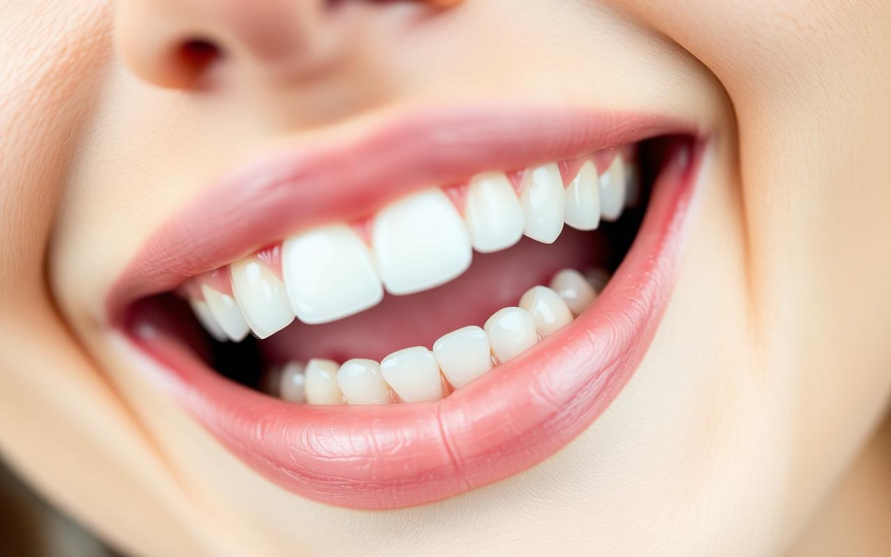 Healthy bright smile after using PowerBite